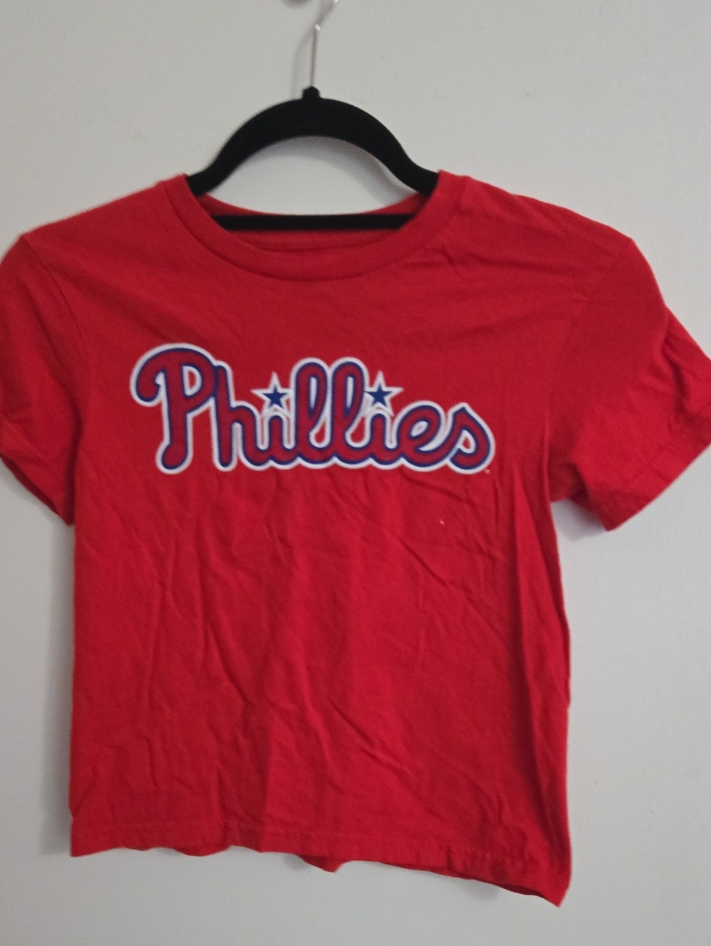 Majestic Red Phillies  Short Sleeve Tee